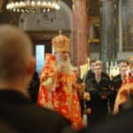Митрополит Варсонофий возглавил Всенощное бдение в Морском соборе Кронштадта