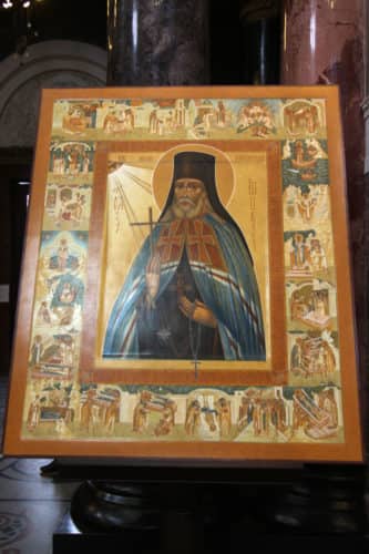 Икона с частицей мощей св. Иннокентия, первого епископа Иркутского