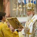 Святейший Патриарх Кирилл совершил Литургию в Никольском Морском соборе в Кронштадте